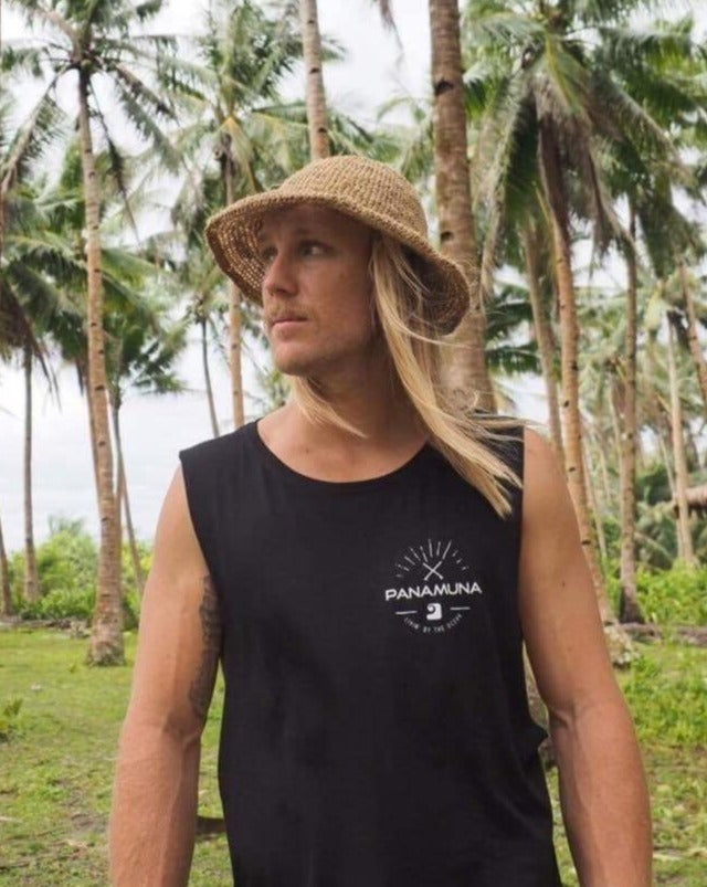 SUNRISE TANK BLACK - panamunaproject Ethical, Organic & Sustainable T-shirts
