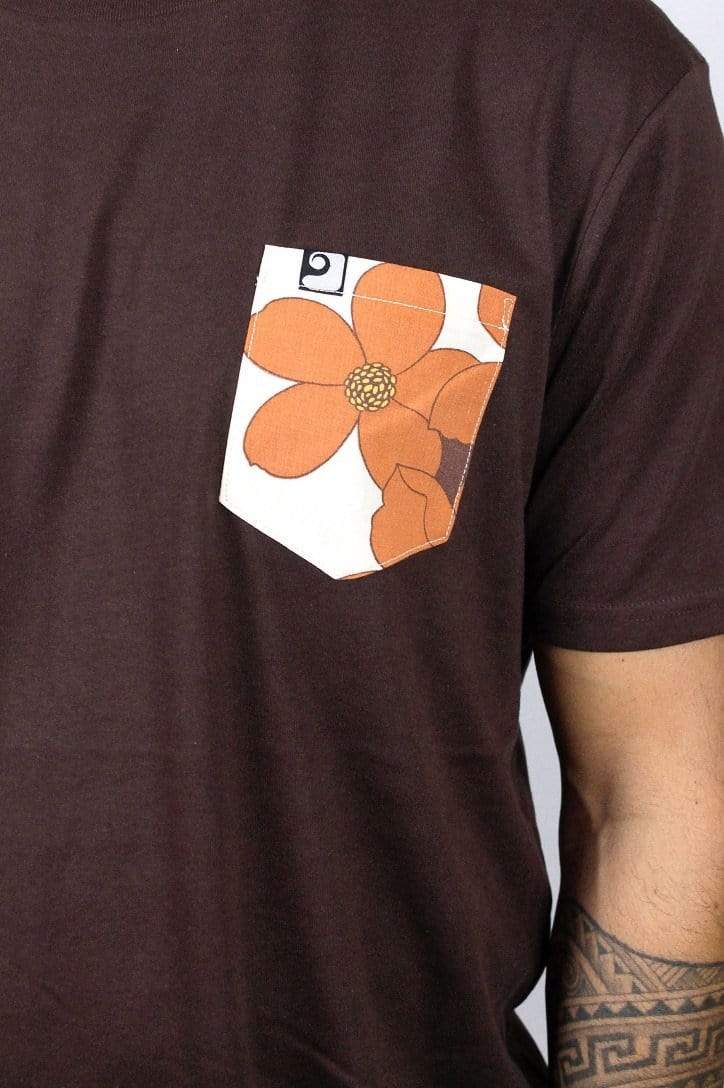 BIG FLOWER POCKET TEE - panamunaproject Ethical, Organic & Sustainable T-shirts